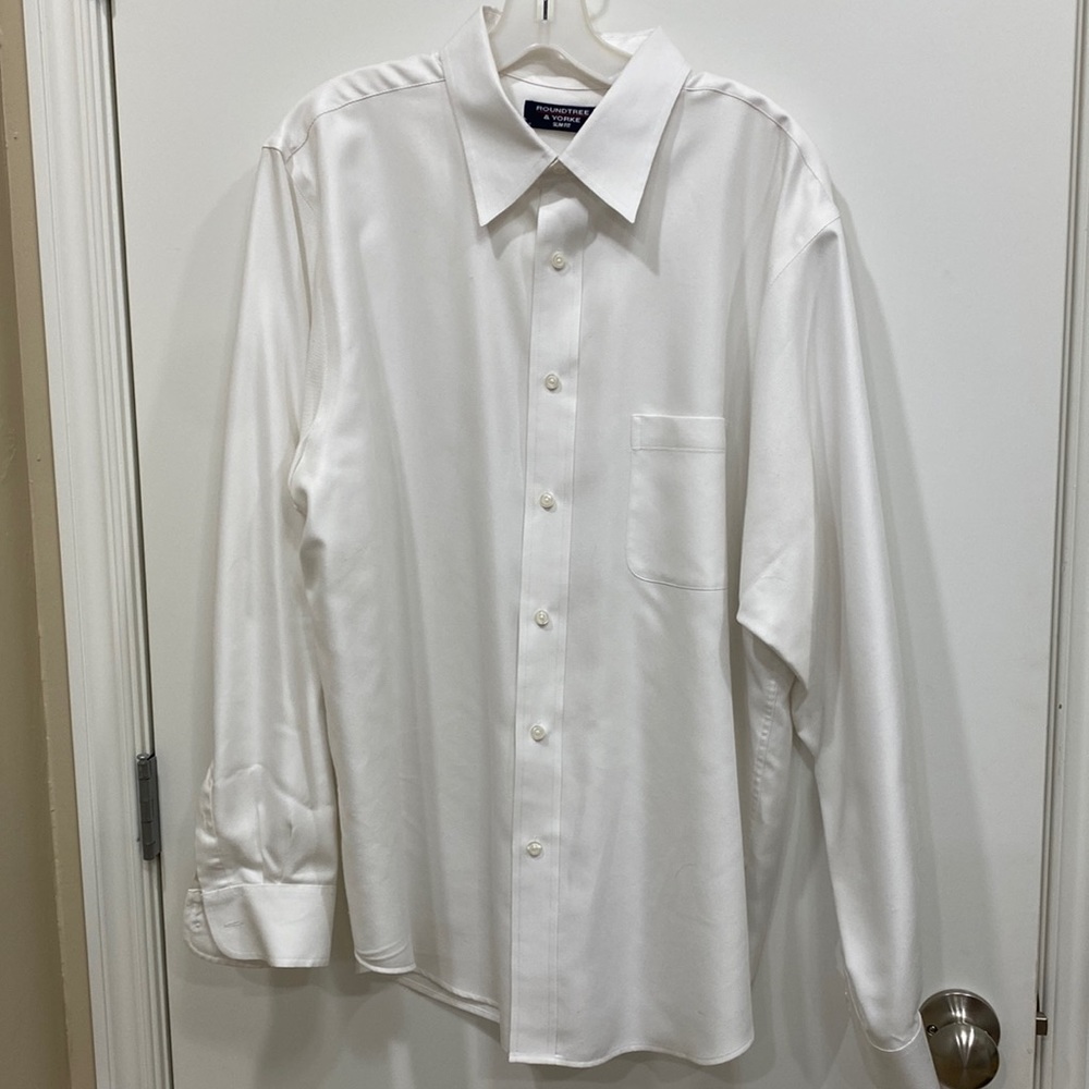 Roundtree & Yorke white dress shirt- size XL